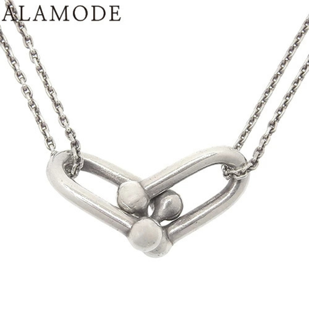 TIFFANY Co Tiffany Double Link Pendant Sterling Silver Sv Necklace Accessory